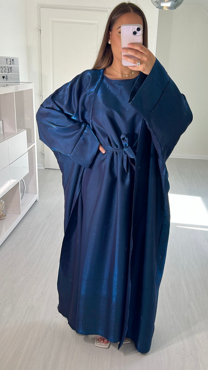 Kimono/Robe à Reflets - Bleu Marine