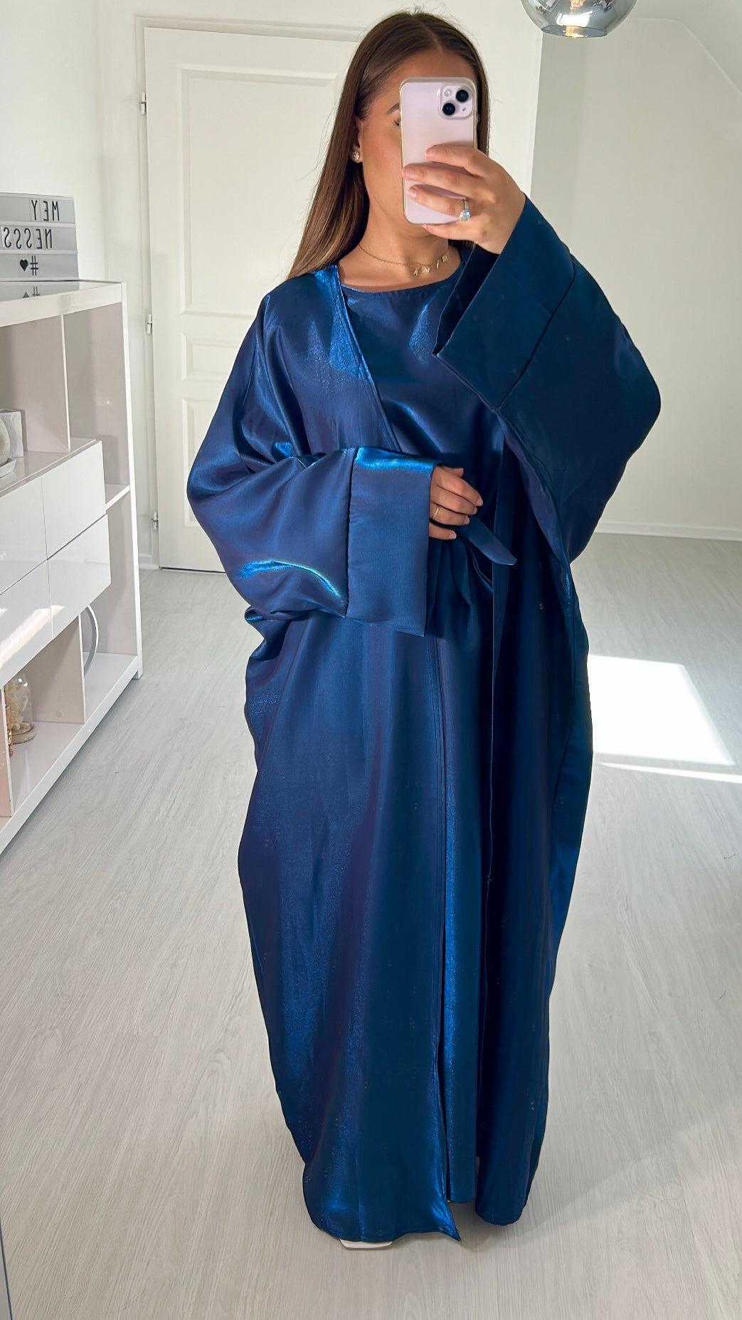 Kimono/Robe à Reflets - Bleu Marine